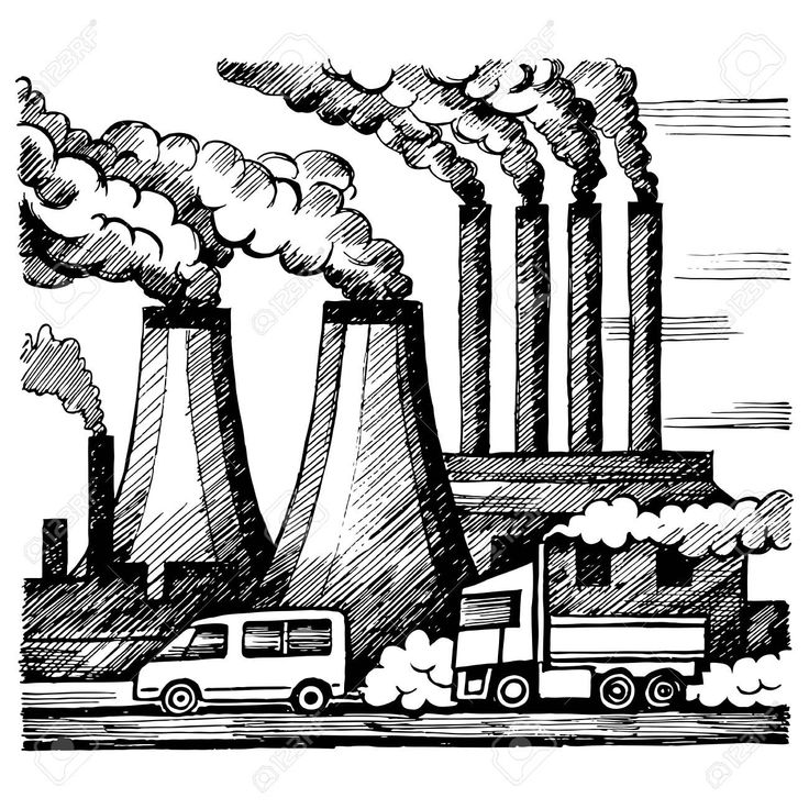 Factory Drawing Pollution, Pollution Images, Factory Pollution, Pollution Drawing, Air Pollution Project, Pollution Pictures, Air Pollution Poster, Pencemaran Udara, Earth Drawings