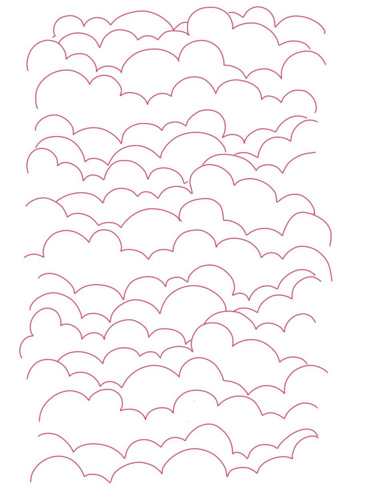 an image of a line drawing of clouds