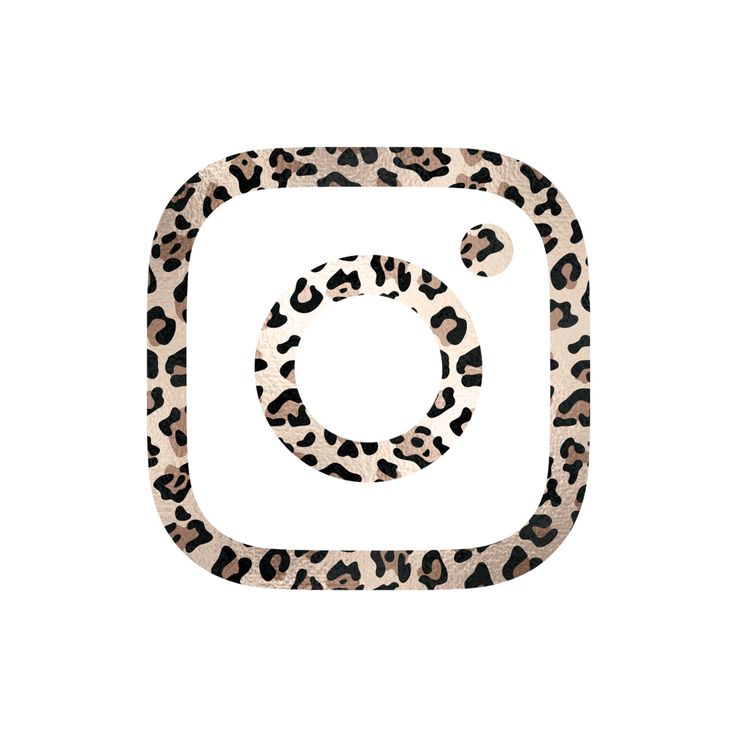 the instagram logo is made up of an animal print