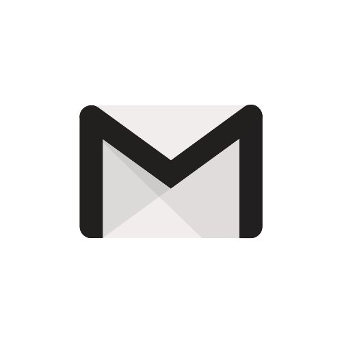 an email envelope with the letter m in it's front and bottom corner, on a white background