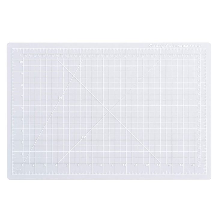 a white cutting board with a ruler on the bottom and one line drawn across it