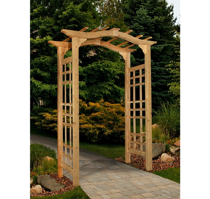 New England Arbors Cedar Arbor, New England Arbors, Wood Arbor, Wooden Arbor, Property Ideas, Arbors Trellis, Cheap Pergola, Lamp Posts, Pergola Design