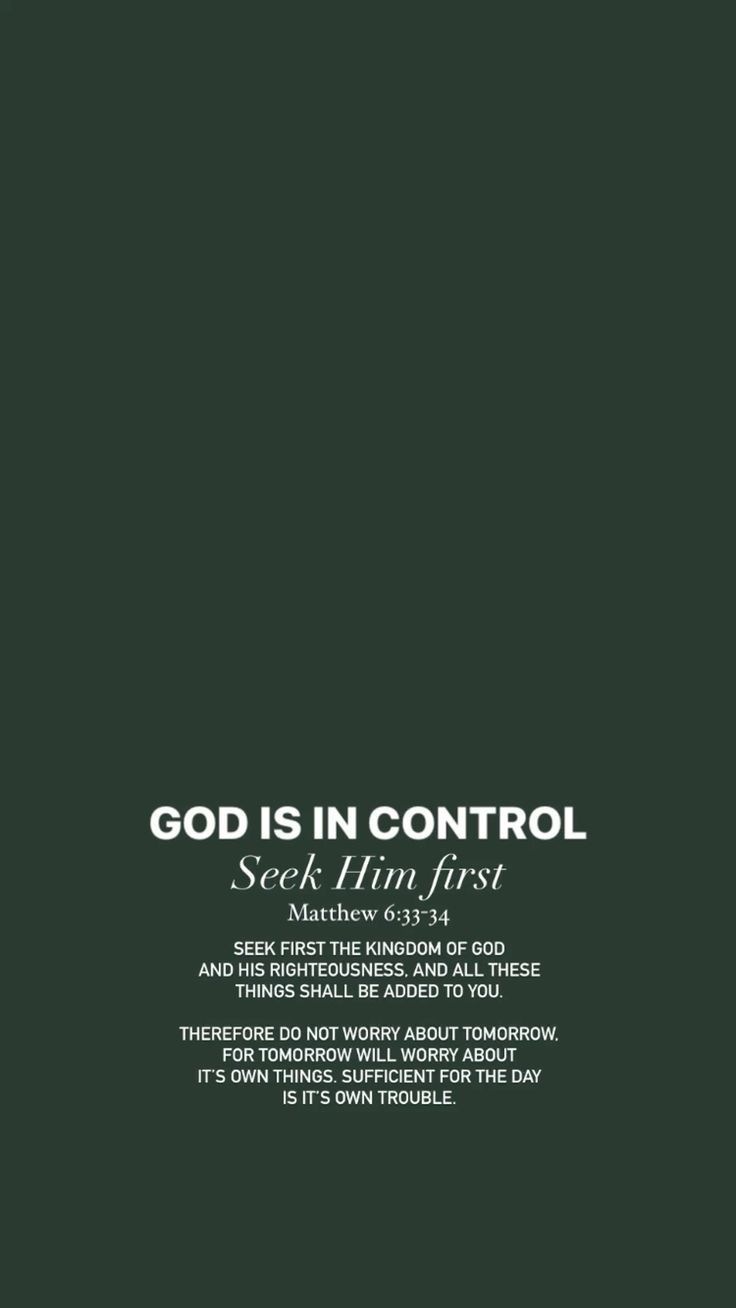 a black and white photo with the words god is in control on it's side