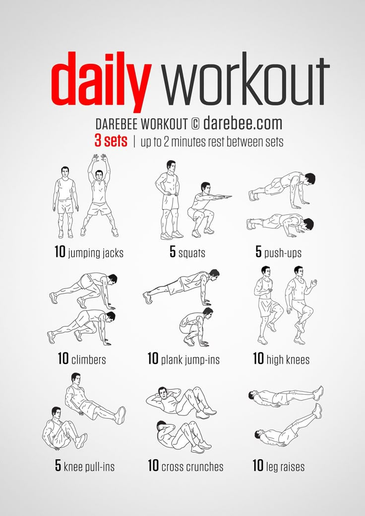 the daily workout poster shows how to do it