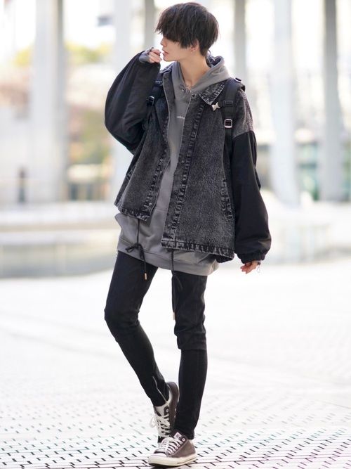 Tomboy Style Outfits, Japanese Street Fashion, Japanese Outfits, Men Fashion Casual Outfits, Swaggy Outfits, Tomboy Fashion, Edgy Outfits, Outfits Winter, Korean Outfits