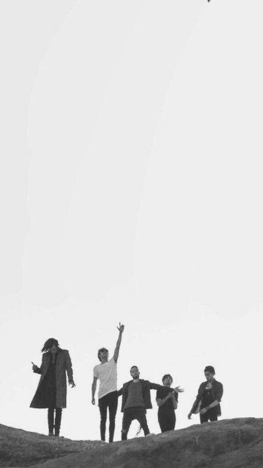 a group of people standing on top of a hill flying a kite