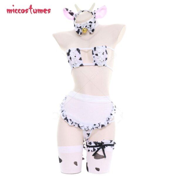 € 26,07 | Woman Sexy Japanese Style Cow Black and White Bikini Maid Apron Homewear Pajama Sleepwear Costume Outfit Headdress Stockings Cow Outfits, Maid Lingerie, Cow Costume, Kawaii Shirts, Size Difference, Lingerie Costume, Pretty Lingerie, Outfits Winter, Costume Outfits