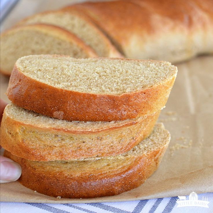 several slices of bread stacked on top of each other