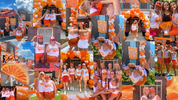 Orange Crush Bid Day Theme, Crushed It Bid Day, Orange Bid Day Theme, Sorority Work Week, Soda Crush, Sorority Recruitment Themes, Sorority Themes, Orange Crush Soda, Recruitment Themes