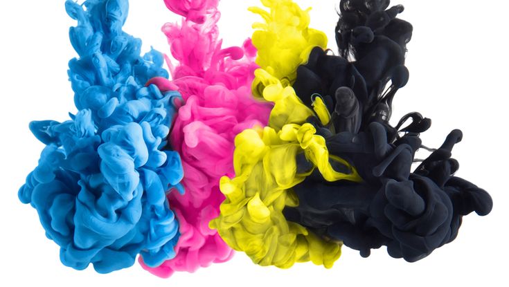 four different colored hair scrunches on a white background with clipping for text