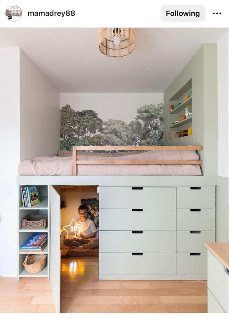 Kids Room Bed, Ikea Kids Room, Small Kids Room, Diy Loft Bed, Kids Loft, Kids Loft Beds, Box Furniture, Kids Bedroom Inspiration, Convertible Furniture