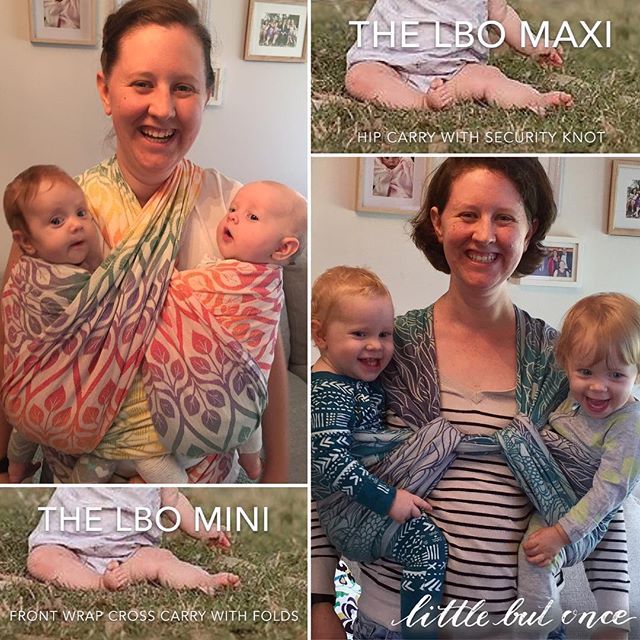 a woman is holding two babies in her arms and smiling at the camera, while three other photos show them