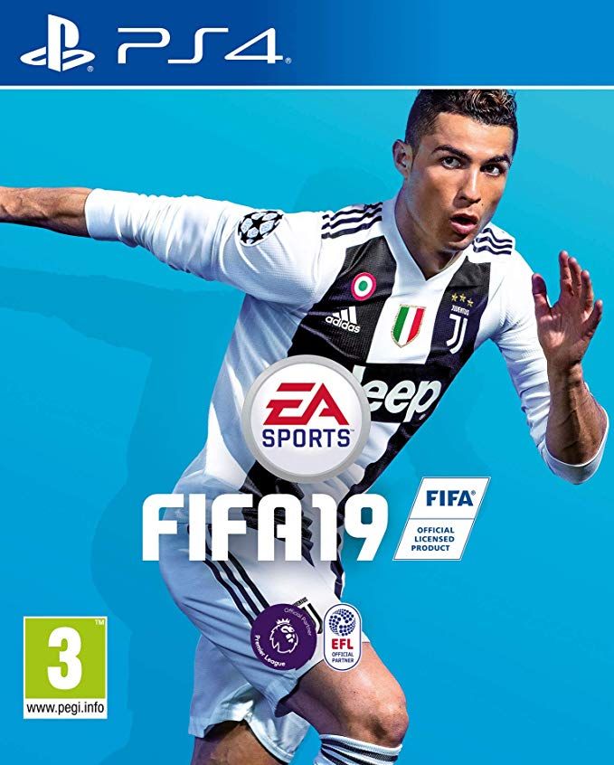 the cover art for the playstation 4 game, featuring a soccer player in white uniform