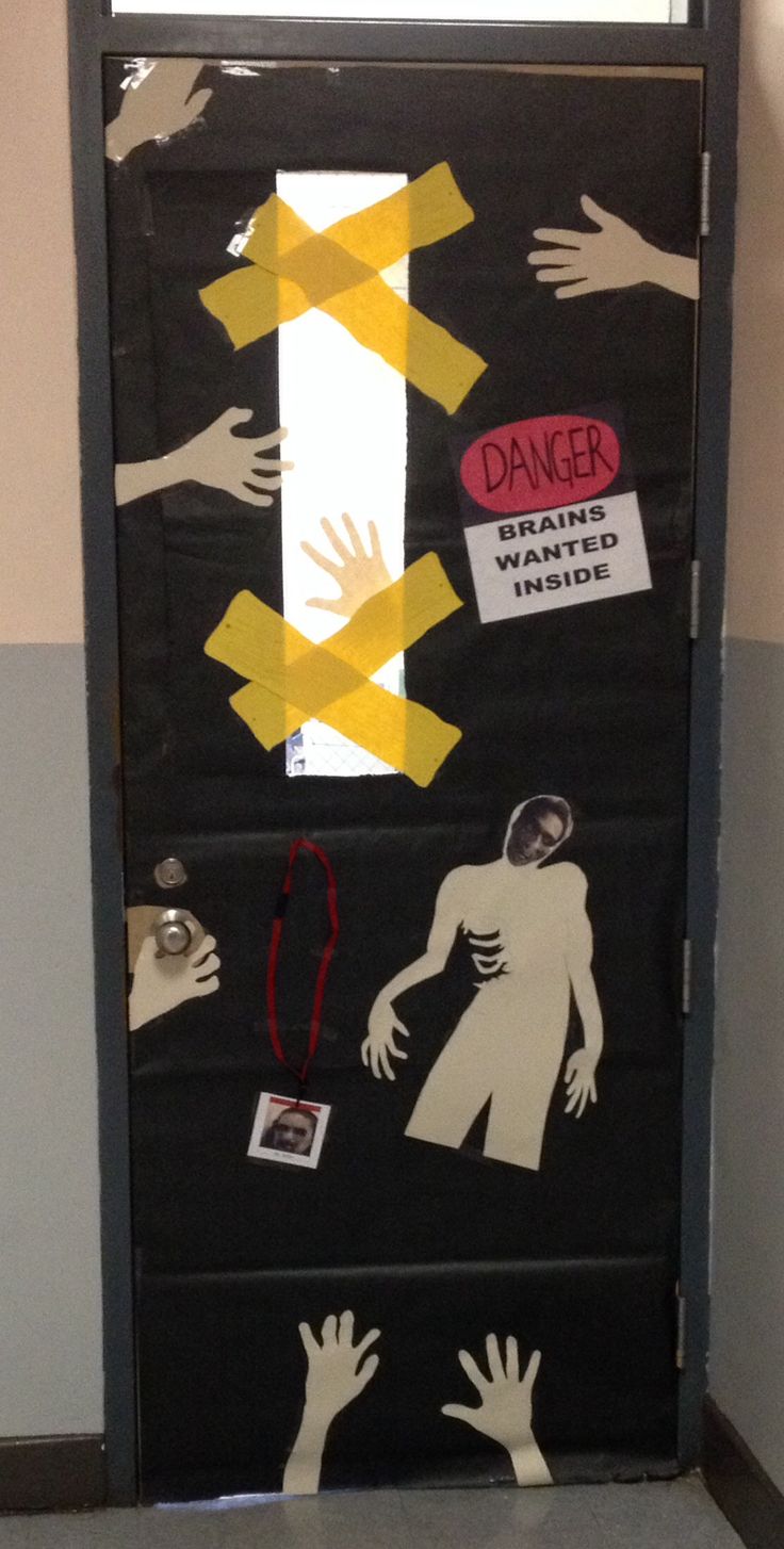 a door decorated with handprints and stickers on the doors to help children learn how to dance