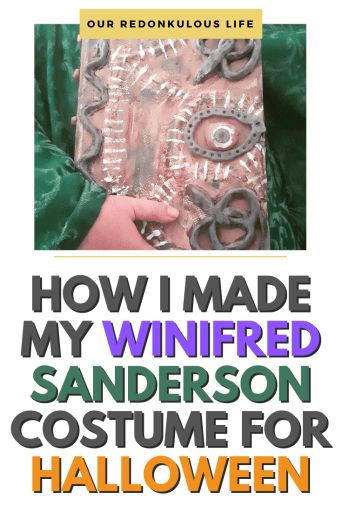 a book cover with the title how i made my winfred sanders costume for halloween