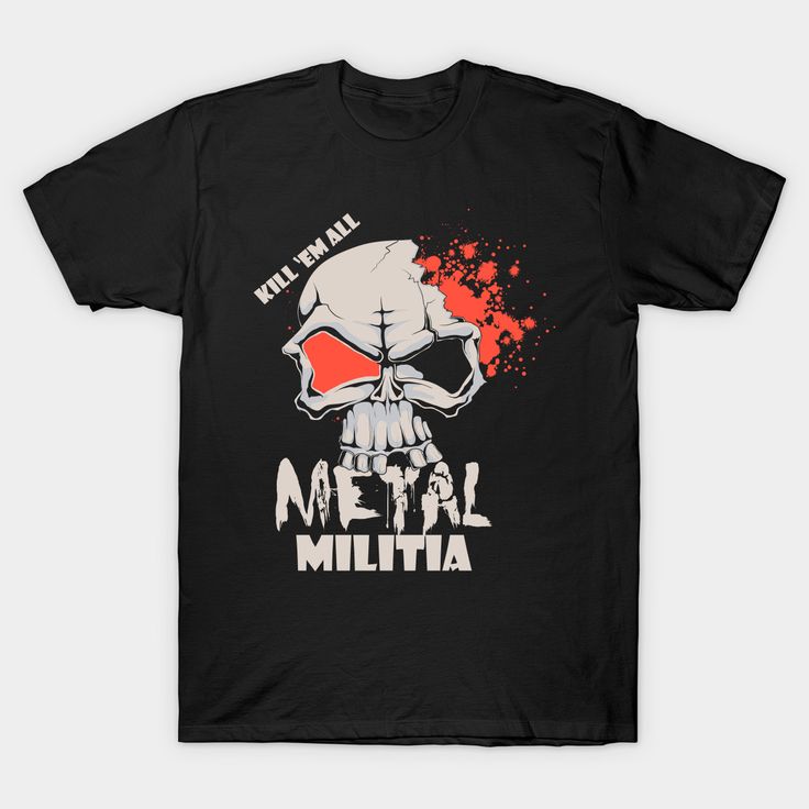 Metal Militia heavy-metal Classic T-Shirt Metal T Shirts, Heavy Metal Music, Metal Music, Heavy Metal, Classic T Shirts, V Neck T Shirt, Graphic T Shirt, Graphic Tshirt, Tshirt Designs