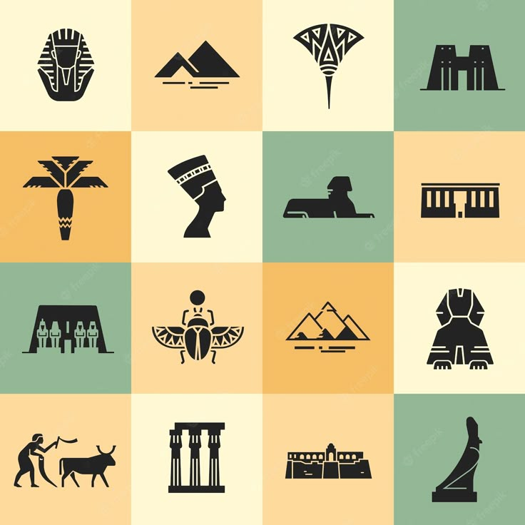 an image of ancient egypt icons