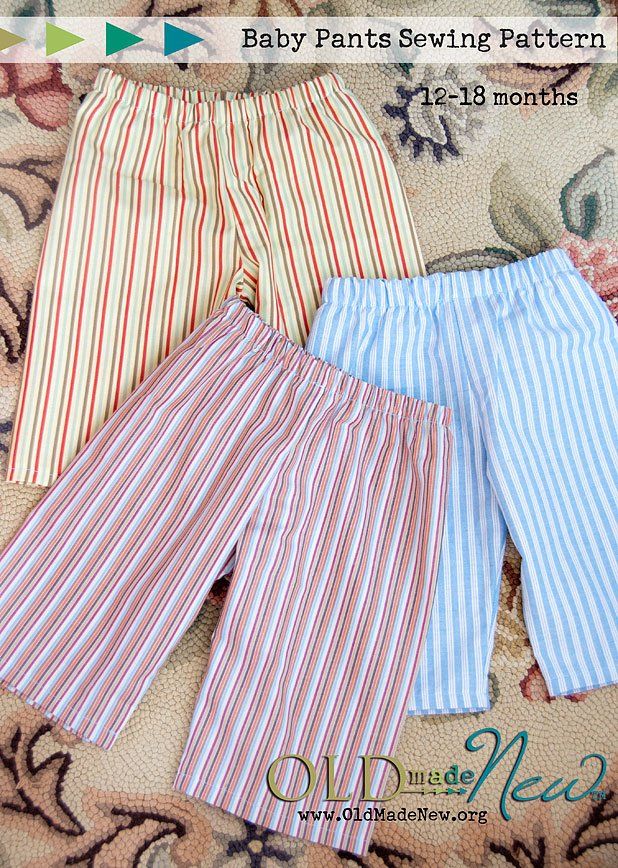 Free Baby Pants Pattern.  Also, the pattern designer shows how you can serge the elastic to the waist, instead of sewing a casing for the elastic.  Genius! Pants Pattern Free, Baby Pants Pattern, Couture Bb, Projek Menjahit, Diy Sy, Boy Sewing, Sewing Kids Clothes, Pants Sewing, Sewing Projects Clothes