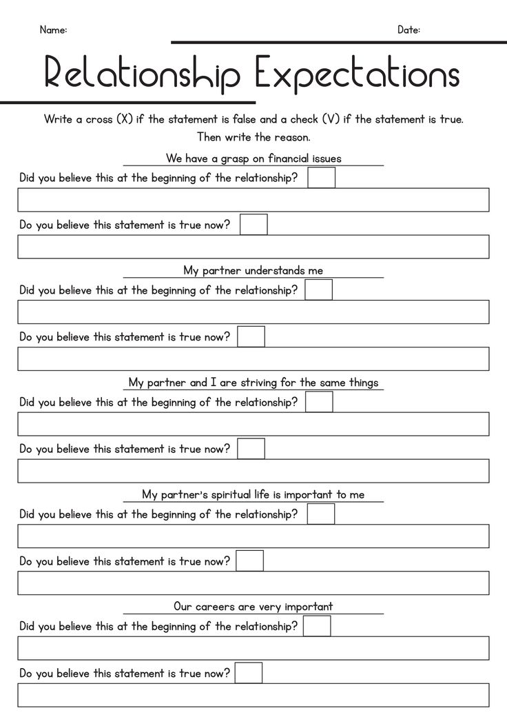 Relationship Expectations Worksheet Relationship Worksheets Free Printable, Relationship Therapy Worksheets, Healthy Relationships Worksheet, Pre Marital Counseling Worksheets, Relationship Expectations List, Couples Relationship Building Worksheets, Relationship Conflict Resolution Worksheet, Relationship Repair Worksheets, Healthy Boundaries Worksheets