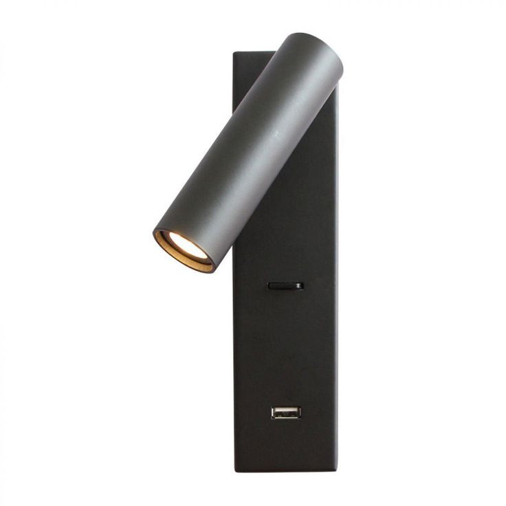 an image of a modern wall light with a dimmer on the back and side