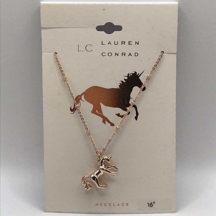 A Lovely Unicorn Necklace By Lauren Conrad. It Is Rose Gold Tone And Has An Adjustable Chain. It Is New With Tags And The Necklace Has Never Been Worn, However The Tag Does Have Some Marks From Storage. It’s Perfect For Adding Some Cute Whimsical Magic To Your Outfit! Check Out The Photos For Details! Lauren Conrad Jewelry, Unicorn Necklace, Outfit Check, Jelly Shoes, Accessories Jewelry Necklace, Lc Lauren Conrad, Lauren Conrad, Women Accessories Jewelry, Stationery Supplies