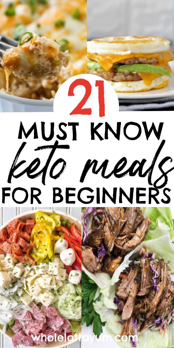 21 easy keto recipes for beginners. These easy keto meals are must know recipes if you're just starting a ketogenic diet. #keto #ketodiet #ketorecipes #lowcarb Keto Reseptejä, Keto Meals For Beginners, Ketosis Diet Recipes, Meals For Beginners, Easy Keto Recipes For Beginners, Desayuno Keto, Easy Keto Meals, Meal Plan Keto, Breakfast Low Carb