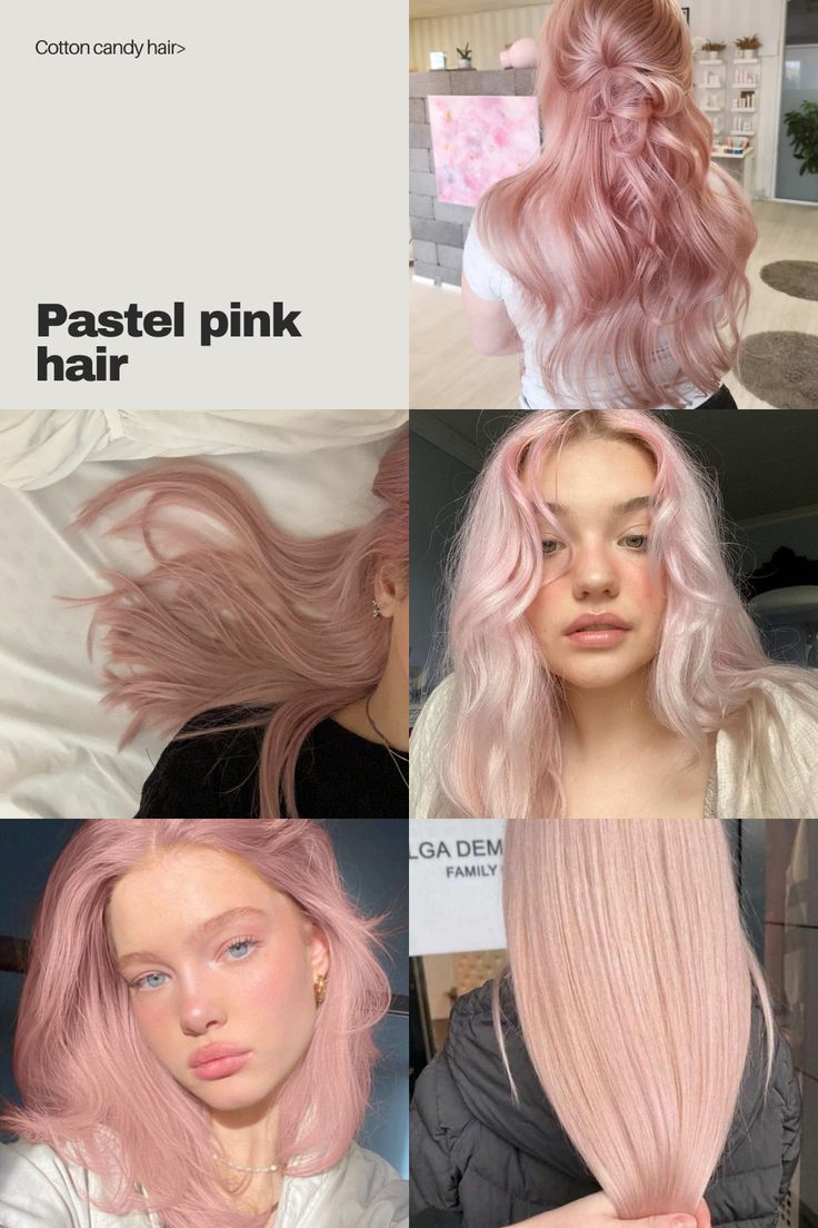 Hair Colors Inspirations, Pink Hair On Pale Skin, Light Pastel Pink Hair, Pink Light Hair, Pink Hair 2024, Pink Hair Outfit What To Wear With, Blush Pink Hair Color, Pastel Pink Hair Aesthetic, Cool Toned Pink Hair