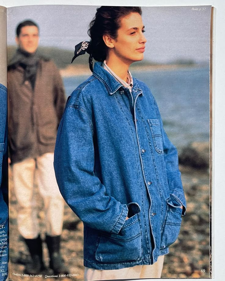 ⠀flannel lined 1990. | Instagram J Crew Catalog, 90s Denim Jacket, J Crew Style, 90s Denim, Fall Fits, Mode Inspo, Denim Jackets, Look Chic, Vintage Denim