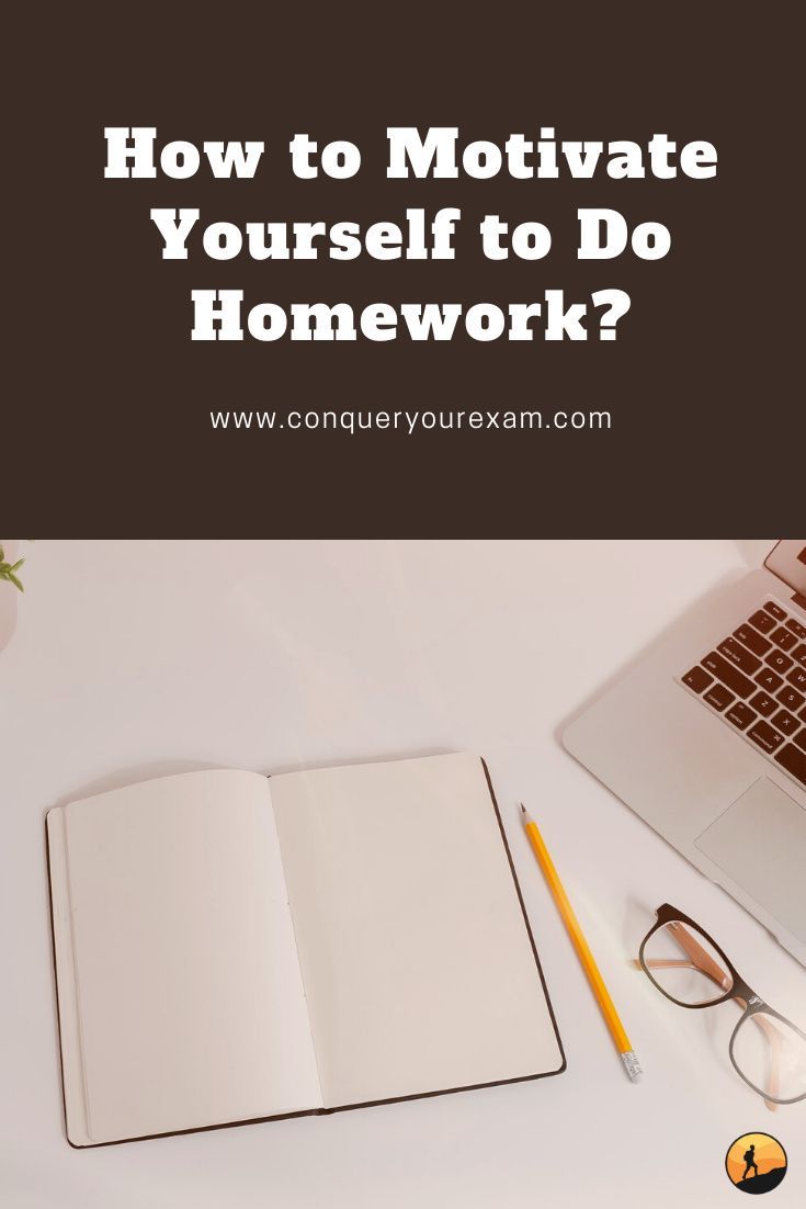 an open notebook with the title how to motivate yourself to do homework?