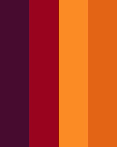 an orange and red color scheme with the same hues as well as other colors