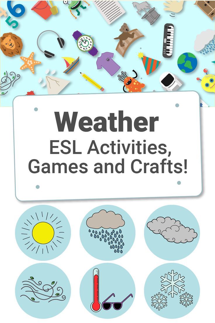 ESL weather activities crafts and games for children Weather Esl, Fun English Games, Weather In English, Weather Printables, English Language Activities, Weather For Kids, Weather Activities For Kids, Teaching Weather, Weather Worksheets