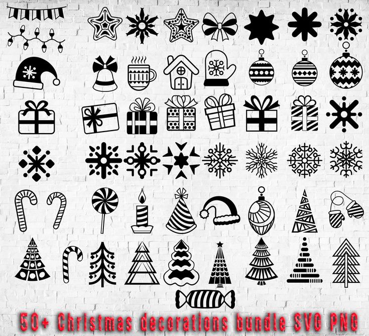 christmas decorations bundle svg files