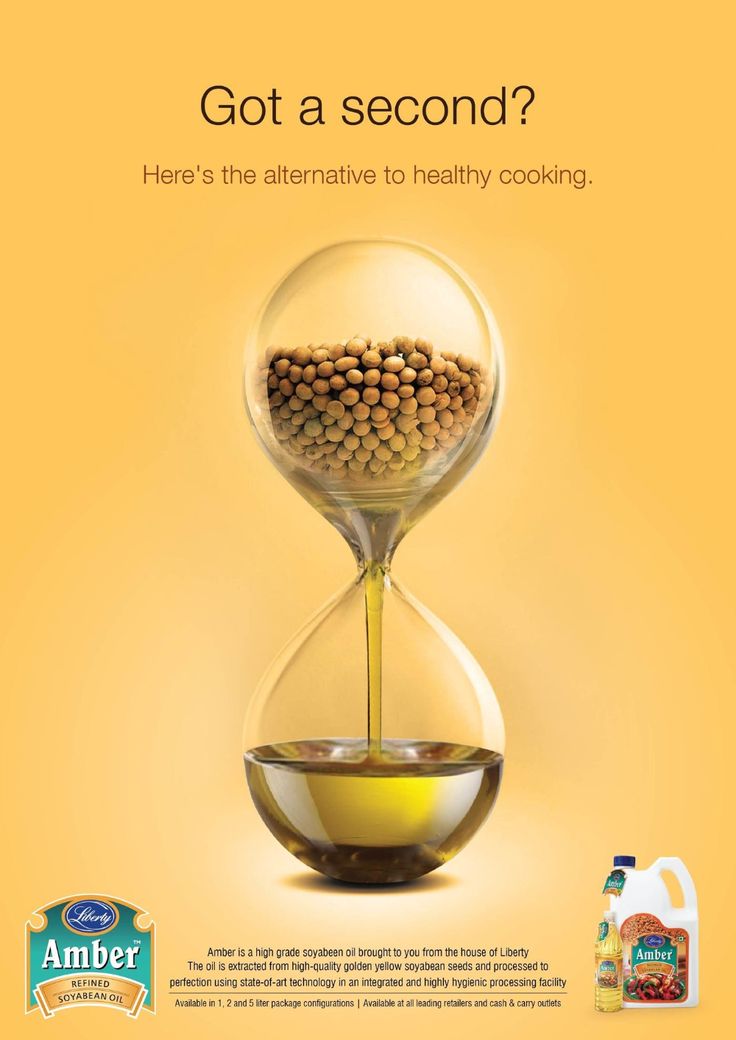 an advertisement with a hourglass filled with food and the words, got a second? here's the alternative to healthy cooking