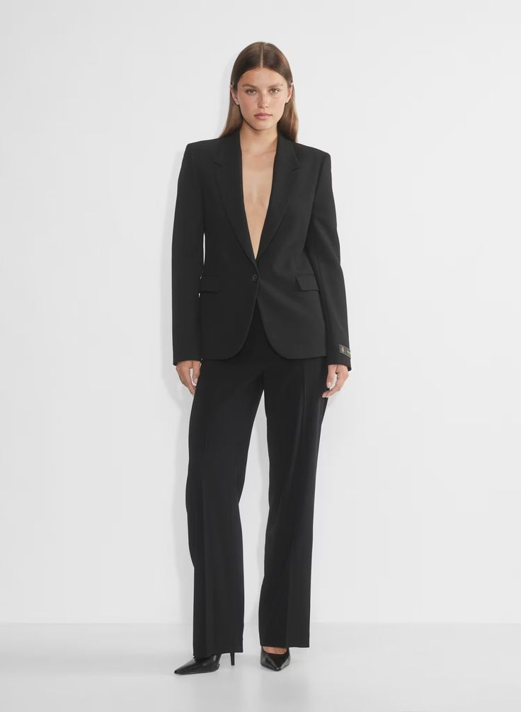 AGENCY PANT | Aritzia Effortless Pants Aritzia, Effortless Pants, Rush Outfits, Crepe Pants, Denim Vans, Denim Short Dresses, Japanese Fabric, Black Dress Pants, Crepe Fabric