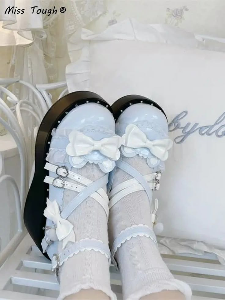 LBSFY - Lolita Sweet Sandals Women Japanese Style Bow Lace Kawaii Mary Janes Shoes Buckle Design Round Toe Casual platform Shoes 2024 Size 35=US 4＝Feet length 22.5cm Size 36=US 5＝Feet length 23cm Size 37=US 6 ＝Feet length 23.5cm Size 38=US 7＝Feet length 24cm Size 39=US 8＝Feet length 24.5cm Size 40=US 9＝Feet length 25cm Yandere Outfits, Kawaii Mary Janes, Blue Mary Janes, Casual Platform Shoes, Mary Janes Shoes, Dr Shoes, Kawaii Shoes, Dalian, Jane Shoes