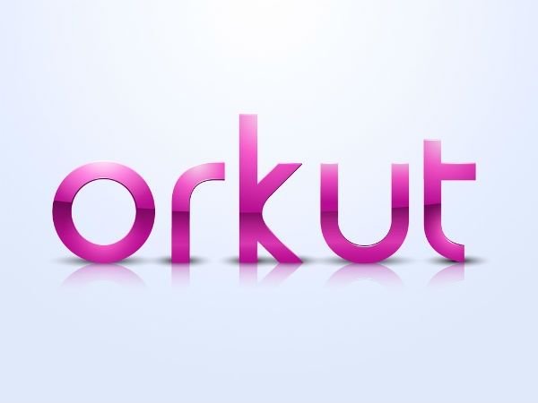 the word orkut is made up of pink letters