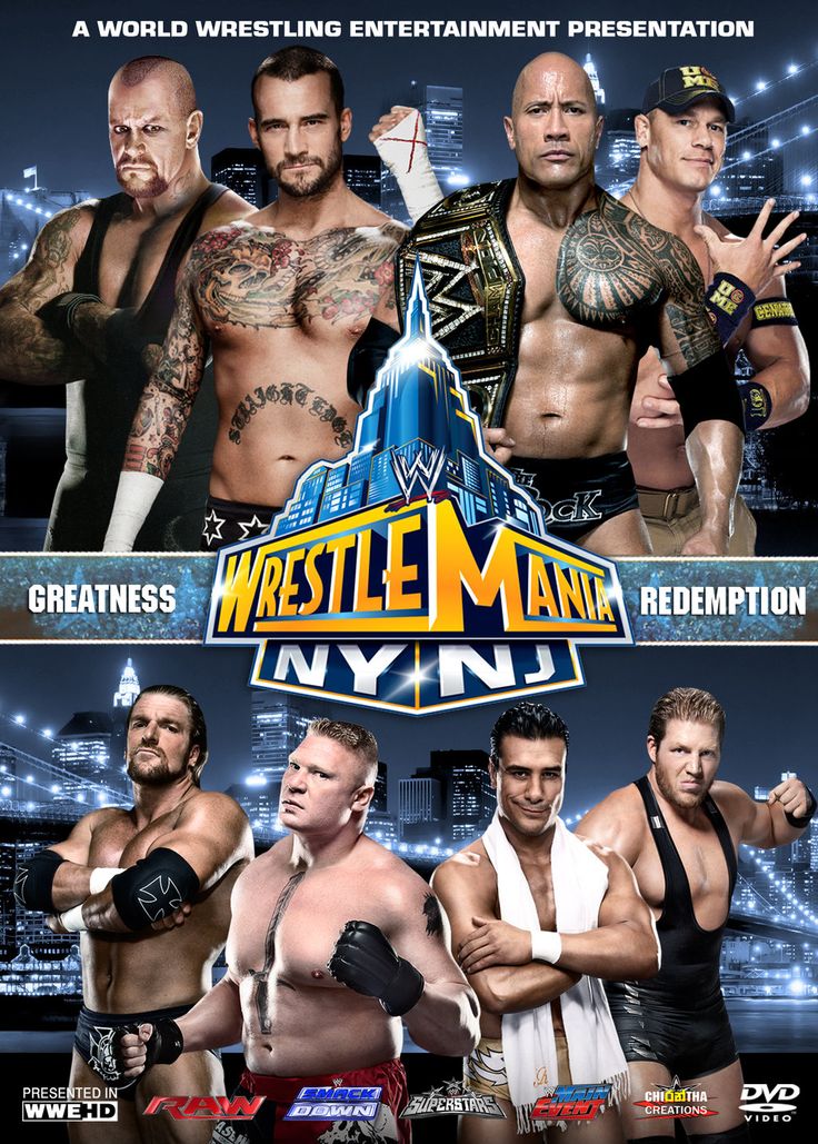 the new york wrestling team is shown in this promotional poster for their upcoming match against each other