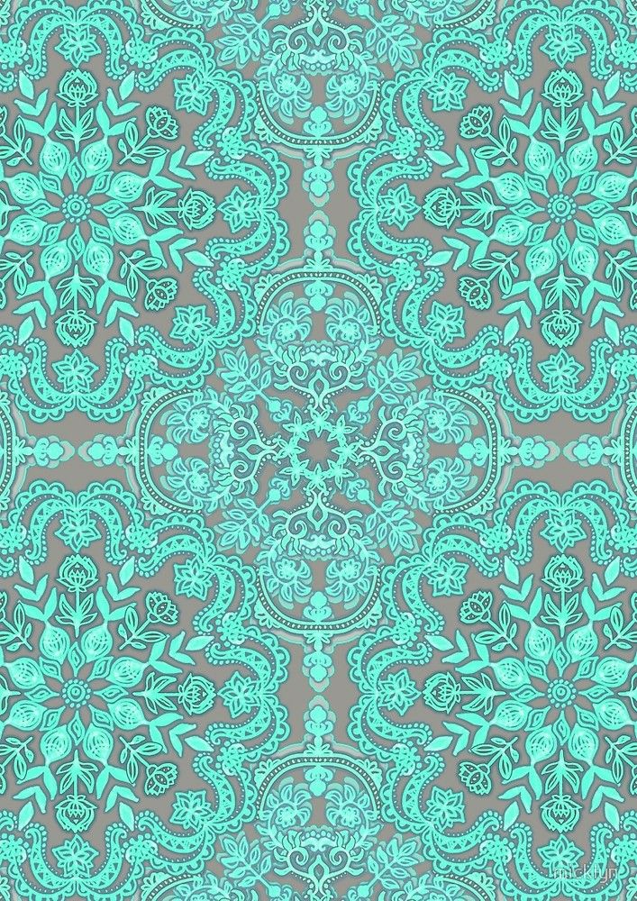 a green and gray background with an intricate design