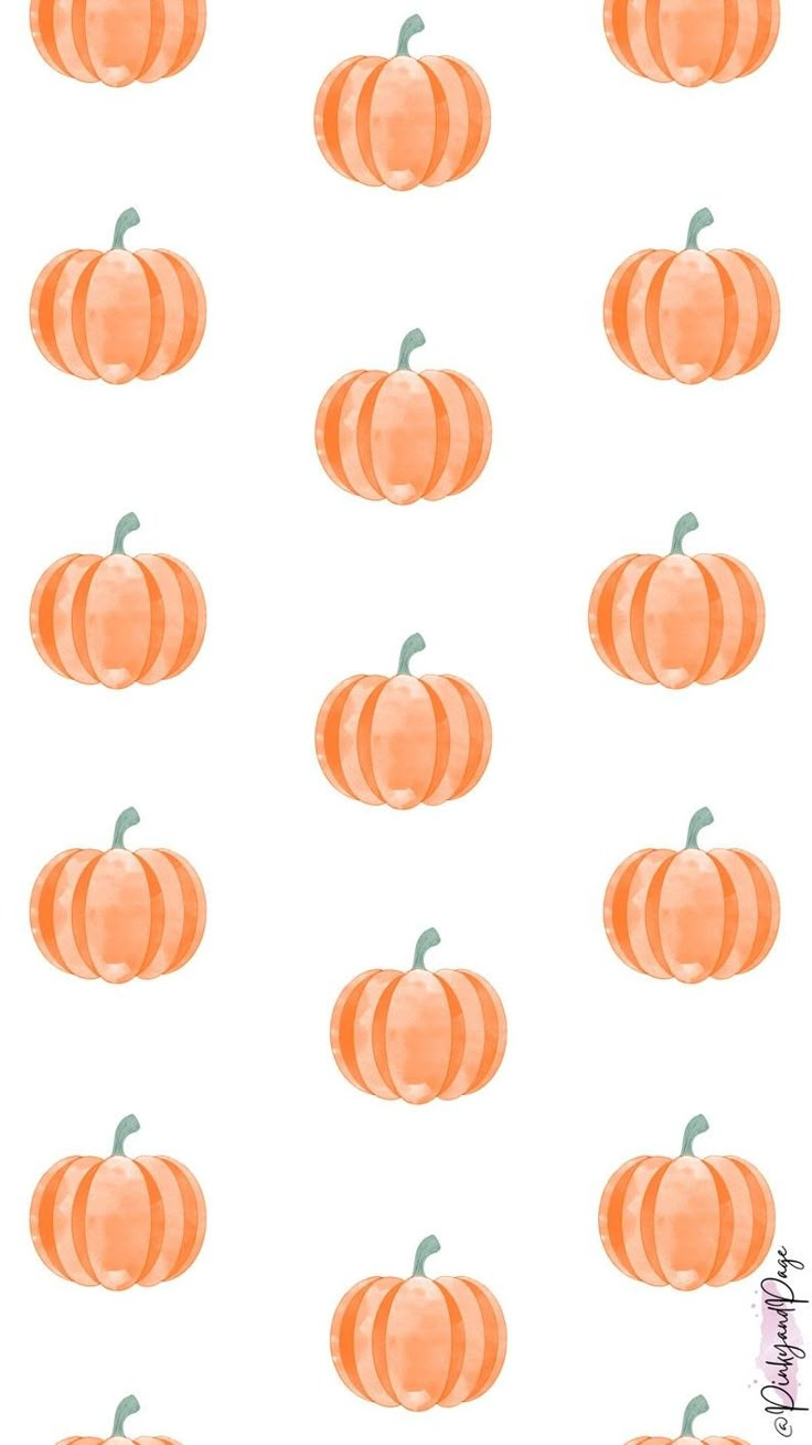 an orange pumpkin pattern on a white background