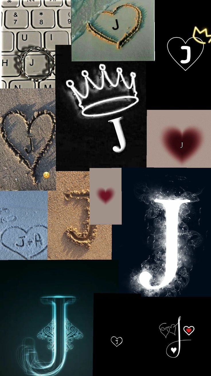 some type of text that is written in different colors and shapes, including the letter j