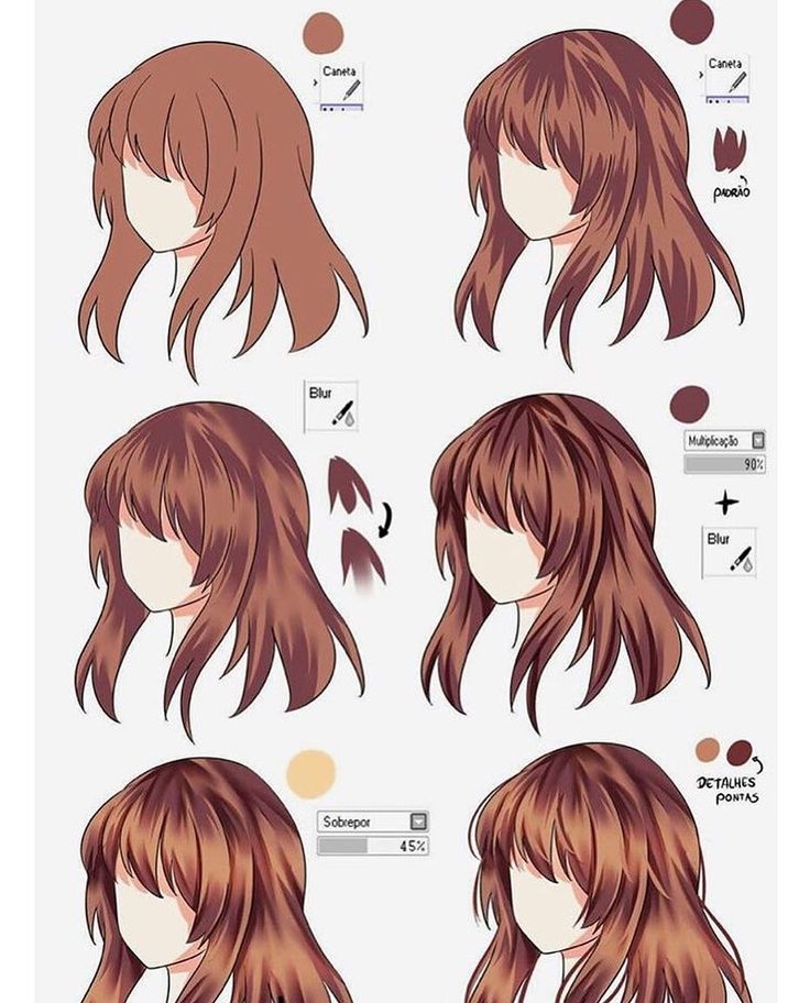 Anime Art Reference/Tutorials on Instagram: “🧡Follow arttoolbook for art tutorials 🧡 Follow animearto if you’re a Manga Artist! . . 👻Source / Credits: Pinterest, still looking for…” Anime Hair Color, How To Draw Anime, Pelo Anime, الفن الرقمي, Drawing Hair Tutorial, Drawing Hair, Hair Sketch, Hair Drawing, Draw Anime