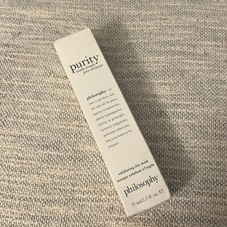 Purity - 75 Ml 2.5 Fl Oz Philosophy's Creamy-Rich Face Mask For Pores Helps Draw Out Impurities, Scrub Away Blackheads And Shrink The Look Of Pores Skin Is Left Looking Refreshed, Glowing And Appears Virtually Blackhead-Free 2-Week Self-Assessment Study, 56 Women Ages 20-35, 2x Per Week Usage: 98% Of Women Agreed Skin Felt Smooth And Soft With A Fresh Look And Feel 93% Of Women Agreed Skin Felt Deep-Cleaned And Pores Looked Unclogged Philosophy Mask, Pore Extractor, Face Mask For Pores, Pore Mask, Clay Mask, Self Assessment, Clay Masks, Skin Care Women, Blackheads