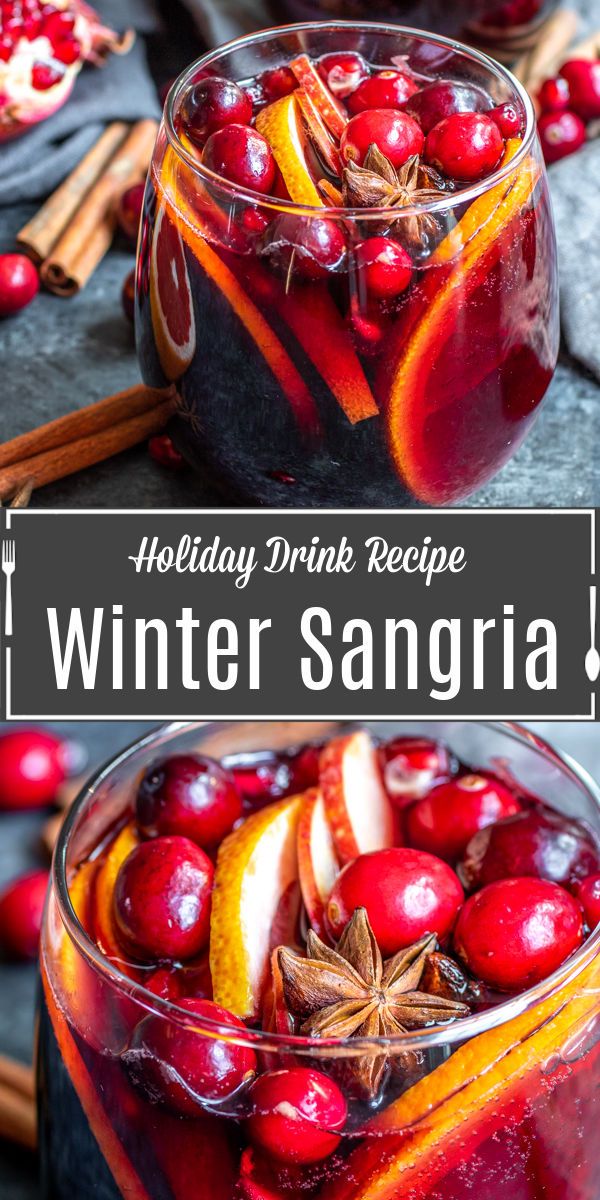 holiday drink recipe winter sangria