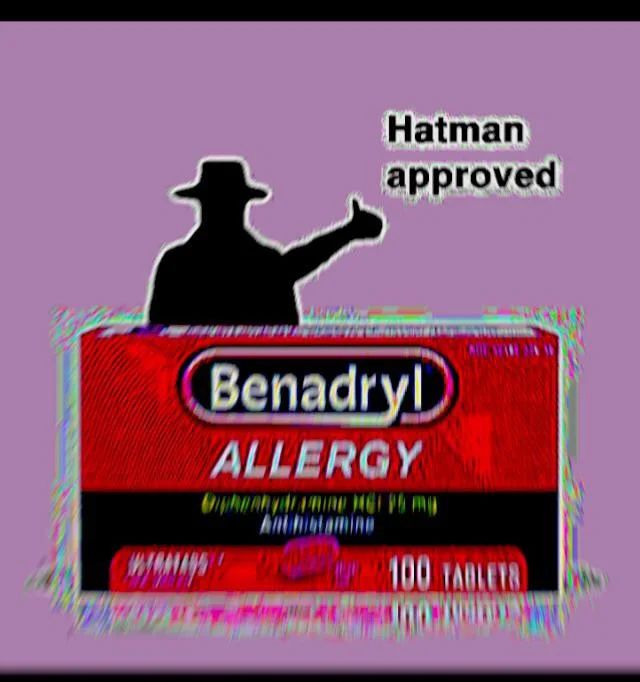 an ad for benadryl allergy with the caption'batman approved '