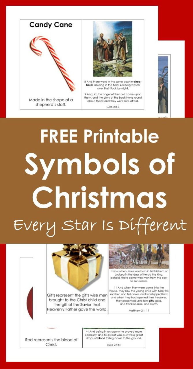 free printable symbols of christmas every star is different from the candy cane to the present