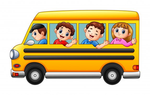 children riding on the school bus