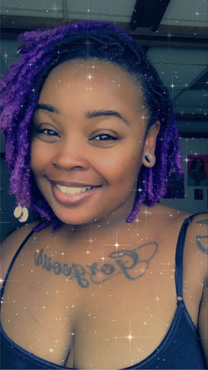 Purple Dyed Locs Black Women, Purple Locs Black Women Natural Hair, Purple Locs Black Women, Black Women Dreadlocks, Purple Locs, Real Locs, Colorful Locs, Purple Natural Hair, Dreads Black Women