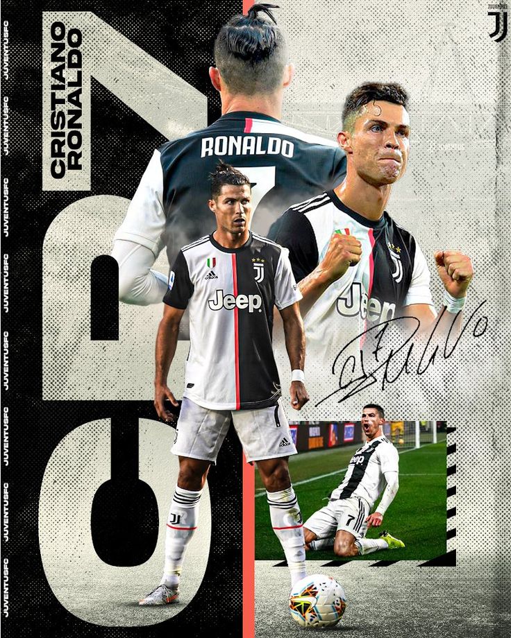 two soccer players are shown in this poster