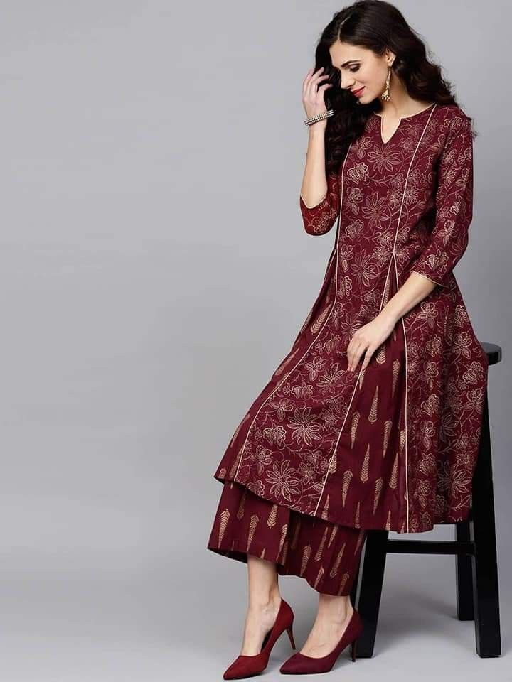 u can look absolutely adorable in this trendy dress Simple Kurta Designs, Latest Dress Design, Simple Kurti Designs, Stylish Short Dresses, Long Kurti Designs, Salwar Kamiz, Pakistani Dresses Casual, Beautiful Pakistani Dresses, Cotton Kurti Designs