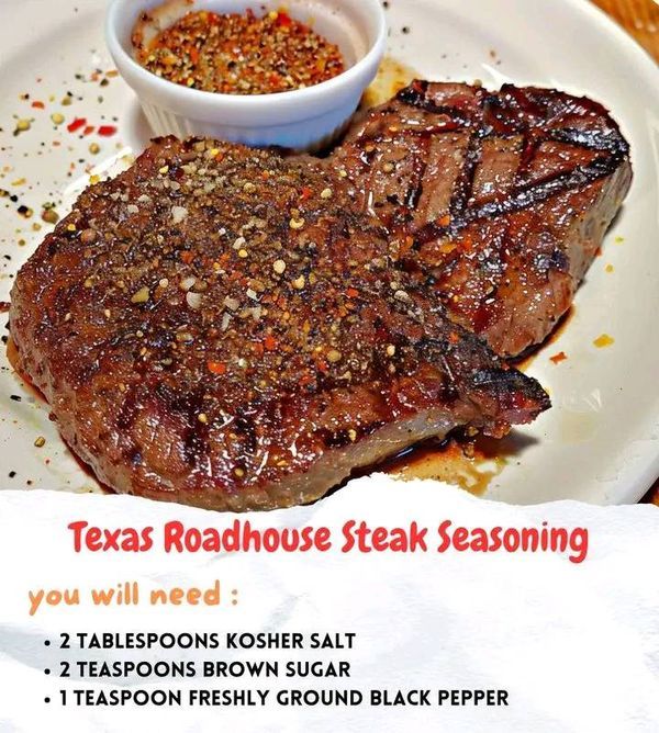 Yummy stuff | Texas Roadhouse Steak Seasoning | Facebook Roadhouse Steak Seasoning, Thomas Keller Recipes, Texas Roadhouse Steak Seasoning, Texas Roadhouse Steak, Seasoning Salt, Texas Roadhouse, Steak Seasoning, Steak Recipes, Ground Black Pepper